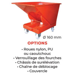Benne autobasculante pour chariot élévateur SBA