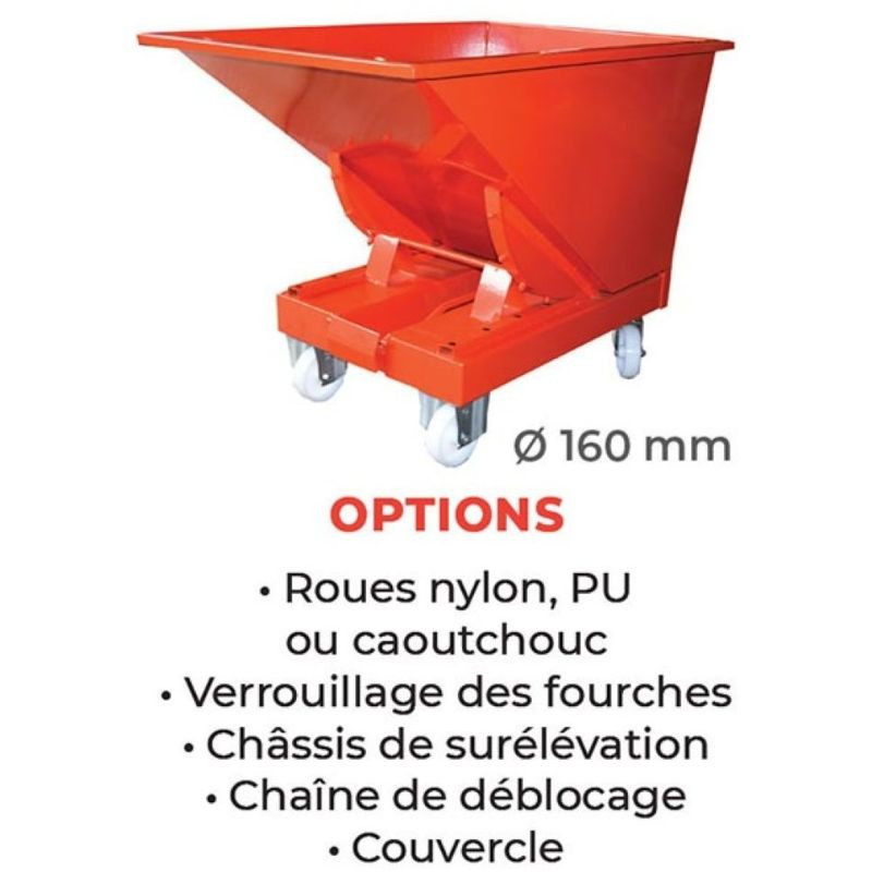 Benne autobasculante pour chariot élévateur SBA