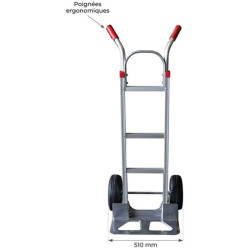 Diable aluminium dossier plat 250 kg - ST250N