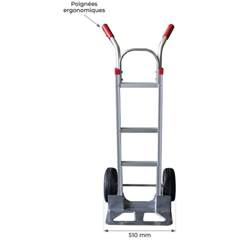 Diable aluminium dossier plat 250 kg - ST250N