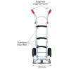 Diable aluminium dossier incurvé 250 kg - ST250S