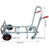 Diable / chariot de manutention 2 en 1 STC2