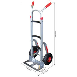 Diable aluminium dossier incurvé 250 kg - ST250S