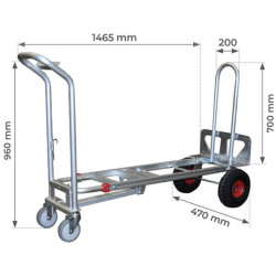 Diable / chariot de manutention 3 en 1 STC3