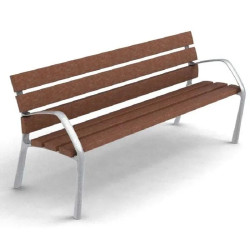 Banc en matériaux recyclés et recyclables NeoBarcino