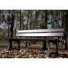 Banc Bretana Benito UM374 en métal et lattes en bois exotique