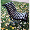 Chaise Barcino Benito UM305S en métal et lattes en bois exotique