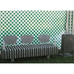 Banquette Vertebra R en plastique recyclé avec dossier