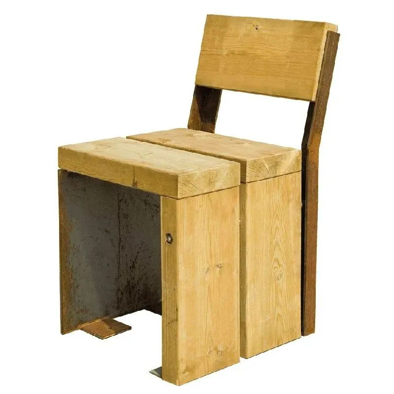 Chaise Benito Gavarres UM311RS en Corten et bois