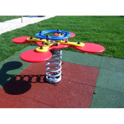 Jeu sur ressort Fleur - 4 enfants