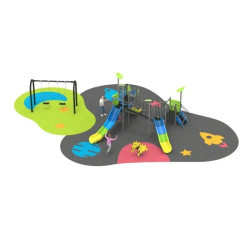 Pack aire de jeux 3 modules - Benito Area Alu 90 m²