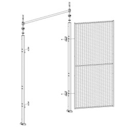 Kit porte pour cloison de protection machines X-Guard