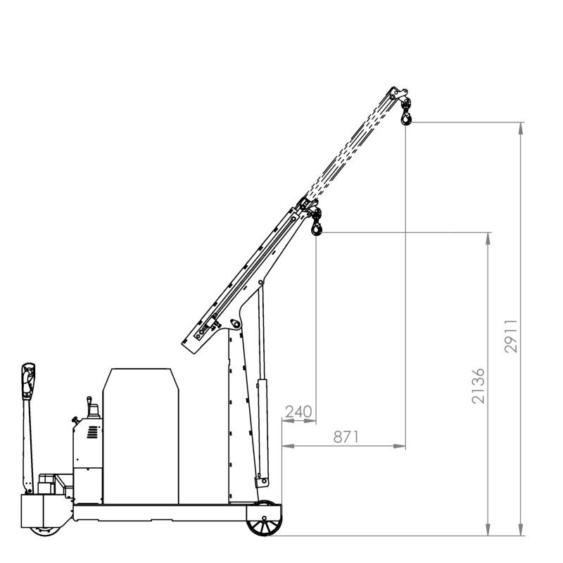 Grue porte-à-faux motorisée - Stockman