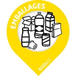 Pack de 10 stickers pour bac à déchets