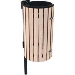 Corbeille ronde en compact effet lame Jardiz