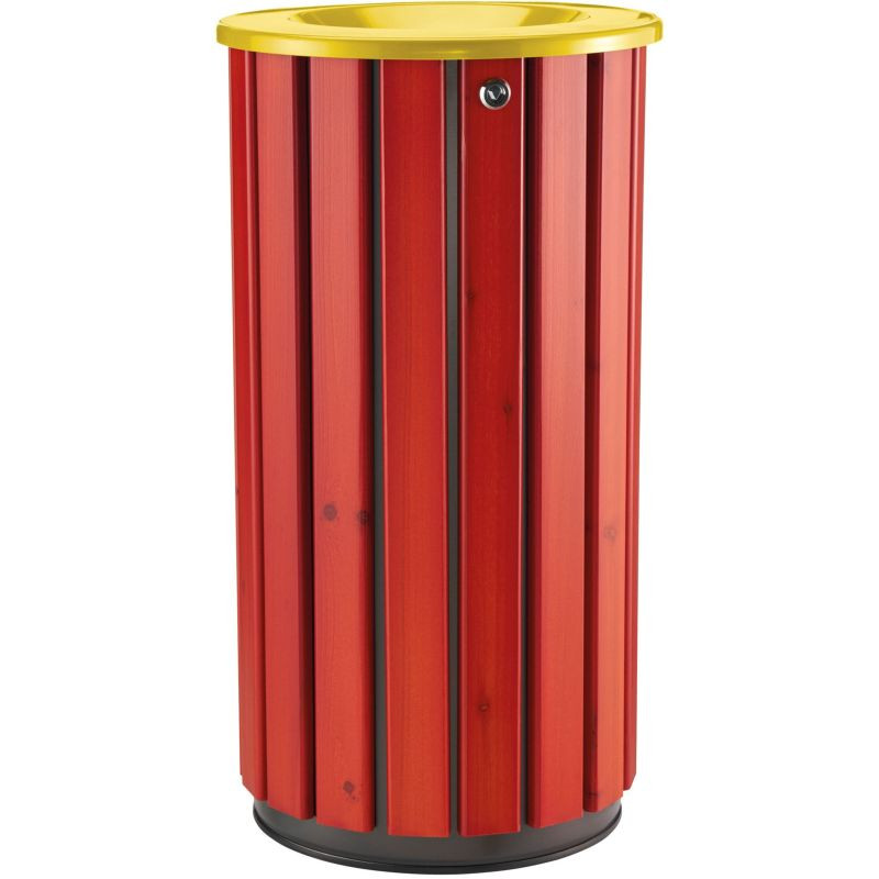 Poubelle extérieur en bois avec tête entonnoir - Zeno Bois Access