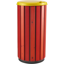 Poubelle extérieur en bois avec couvercle - Zeno Bois Protec