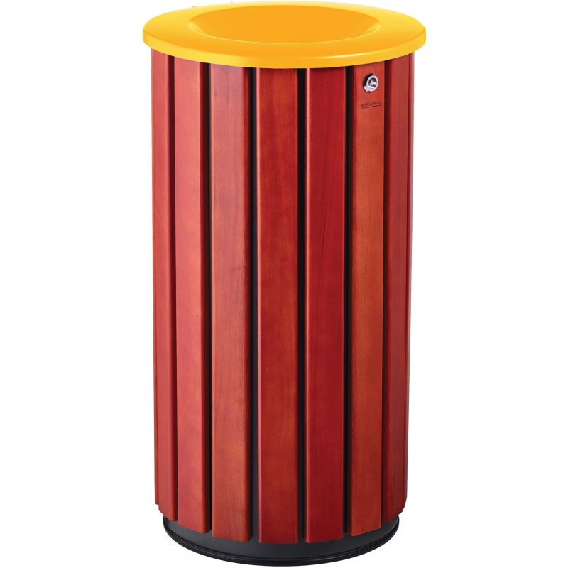 Poubelle extérieur en bois avec tête entonnoir - Zeno Bois Access