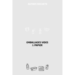 Lot de 2 stickers tri sélectif pour poubelle Collec