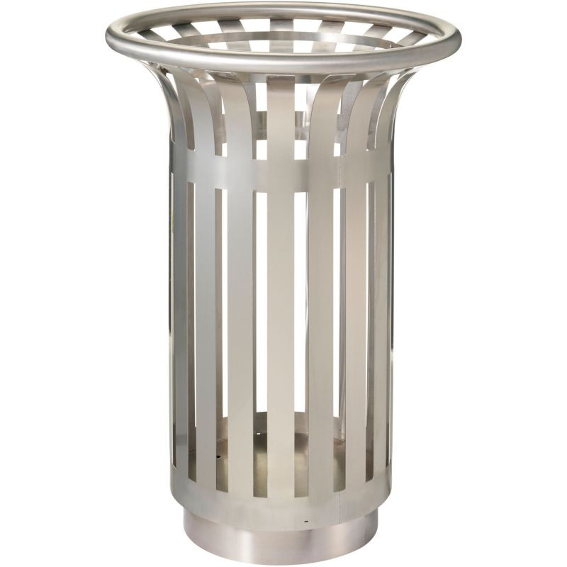 Poubelle inox 1 flux pour extérieur Rossignol Tulipe