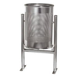 Poubelle Barcelona en inox ronde 60 litres