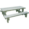 Table de pique nique en pin Rustique - Longueur 200 cm