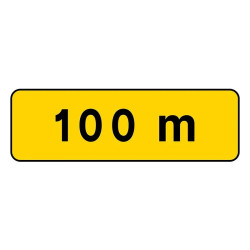 Panonceau temporaire indication de distance à personnaliser KM1