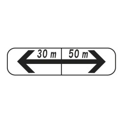 Panonceau distances de stationnement à gauche et à droite M8f bis
