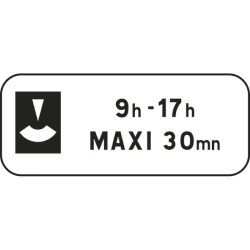 Panonceau de disque horaire pour stationnement M6c2