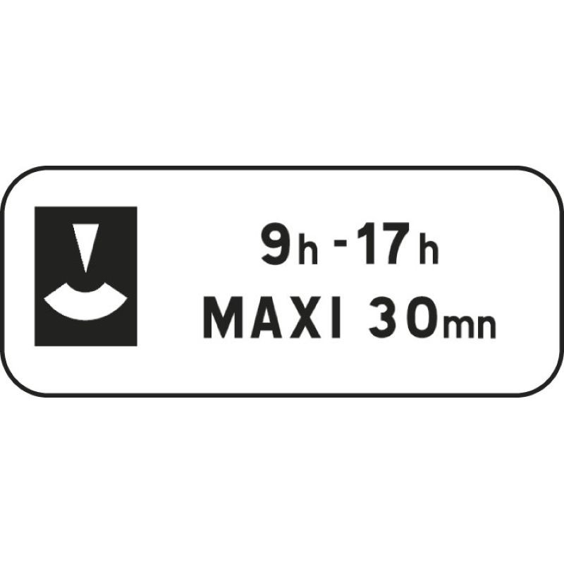 Panonceau de disque horaire pour stationnement M6c2
