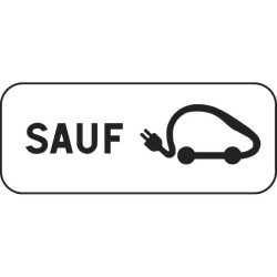 Panonceau stationnement interdit sauf pour véhicules électriques M6i