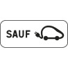 Panonceau stationnement interdit sauf pour véhicules électriques M6i