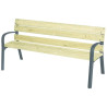 Banc Fabregas Modo 6 lames L.180 cm - Pin traité et pieds en fonte