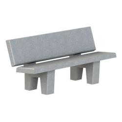 Banc public en béton armé Arès - Bords biseautés