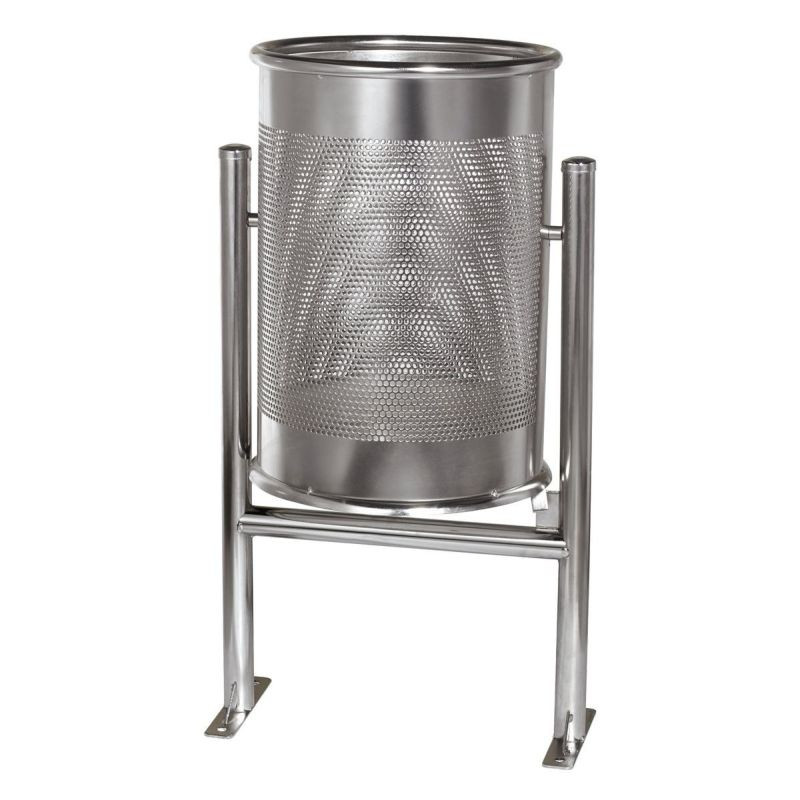 Poubelle Barcelona en inox ronde 60 litres
