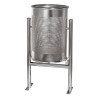 Poubelle Barcelona en inox ronde 60 litres