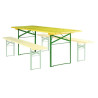 Table Pilsen en bois rectangulaire pliante et empilable