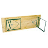 Table Pilsen en bois rectangulaire pliante et empilable