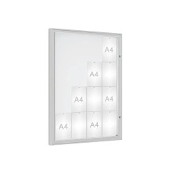 Vitrine extérieur simple battant 1000 - Vitre plexichoc