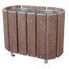 Poubelle 2 flux Alloa en plastique recyclé