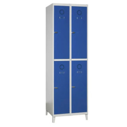Casier vestiaire monobloc sur pieds - 2 casiers par colonne ST