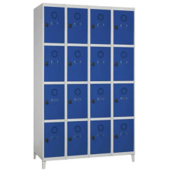 Casier vestiaire monobloc sur pieds - 4 casiers par colonne SC