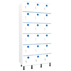 Vestiaire plastique PVC 6 cases anti bactérien PB