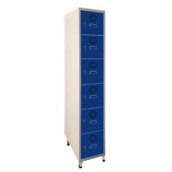 Casier électrifié Monoblok-E - 6 cases par colonne + porte de contôle