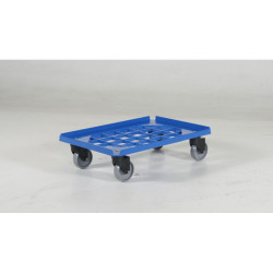 Plateforme roulante bac plastique 60 x 40 cm - avec ou sans timon
