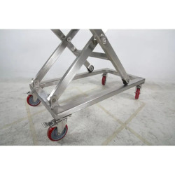 Table élévatrice manuelle inox 300 kg