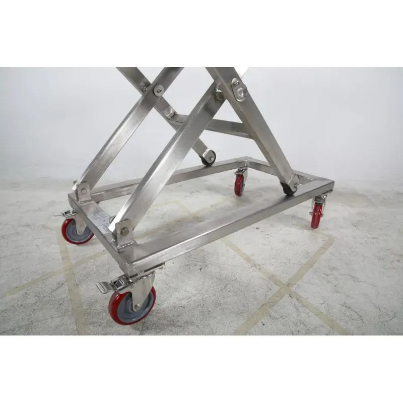 Table élévatrice manuelle inox 300 kg