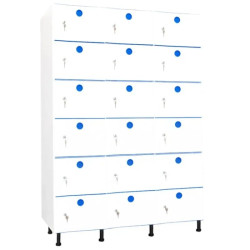 Vestiaire plastique PVC 6 cases anti bactérien PB