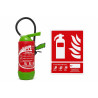 Pack extincteur eau 6L sans fluor classe ABF + panneau extincteur ABF