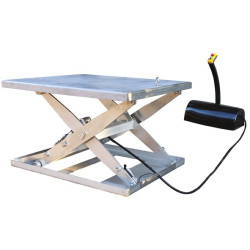 Table élévatrice grand plateau inox 304